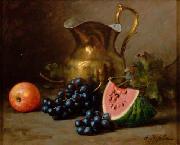 Alfred Hirv Natuurmort kannu ja viinamarjadega Sweden oil painting reproduction